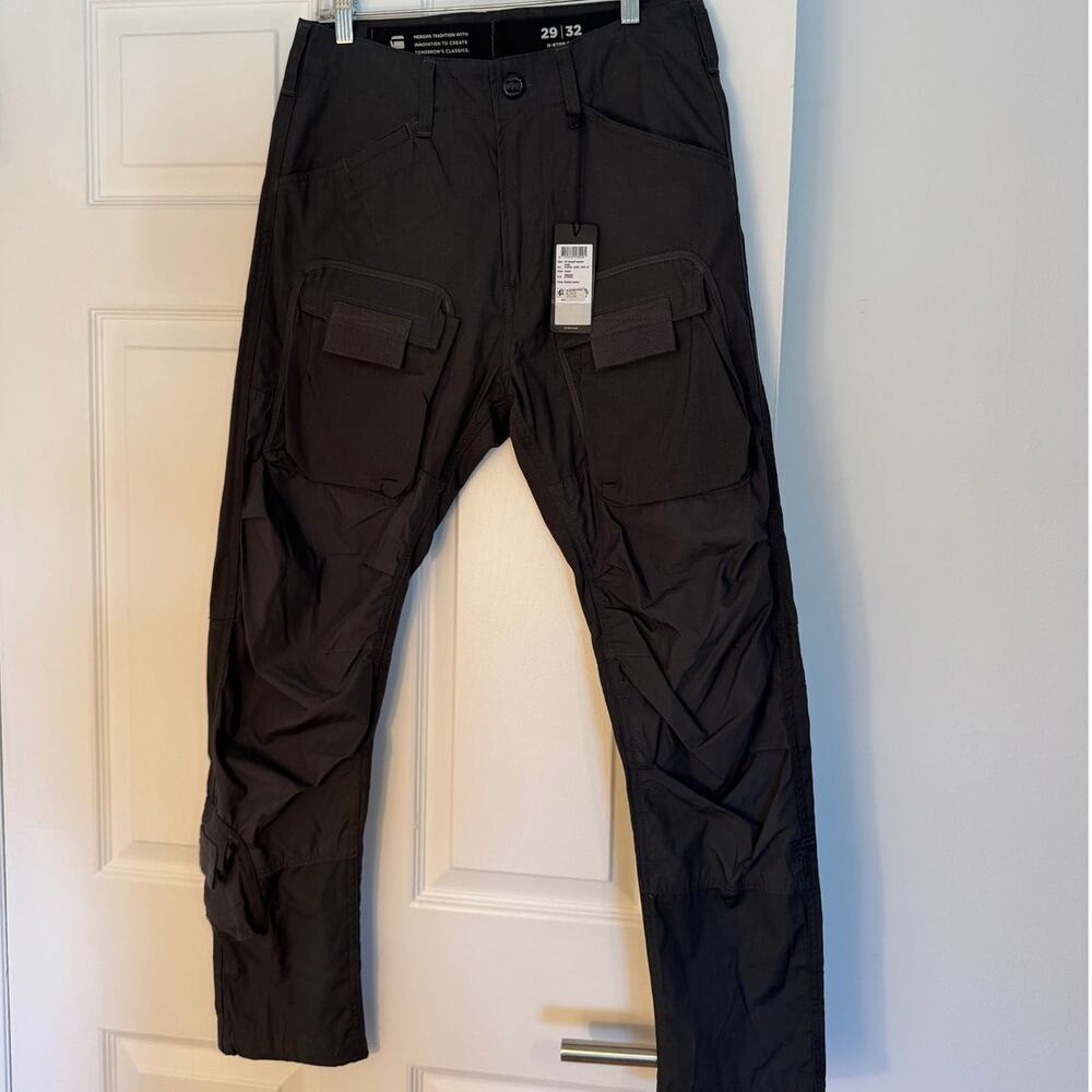 NWT G‑Star RAW 3D Straight Tapered Cargo Pants in Gray – 100% Cotton Ripstop